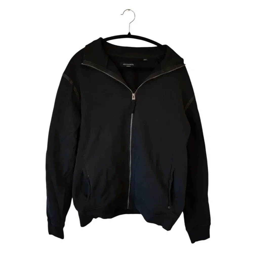 All Saints Black Zip-Up Size M